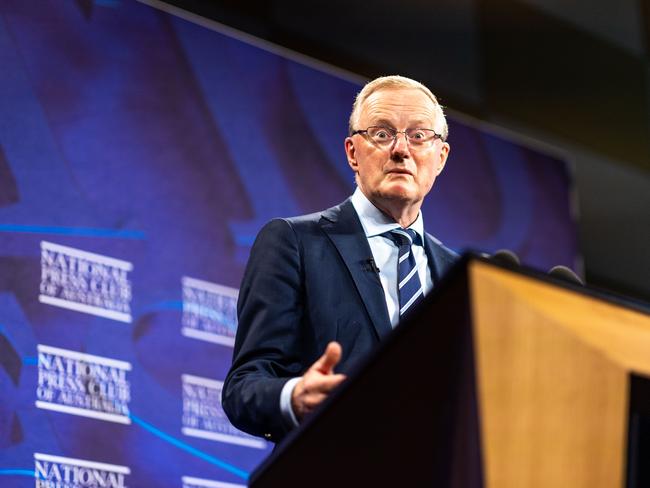 SYDNEY, AUSTRALIA - NewsWire Photos APRIL 05, 2023: RBA Governor Philip Lowe addressed the National Press Club at a special event at the Fullerton Hotel in Sydney. Picture: NCA NewsWire / Gary Ramage