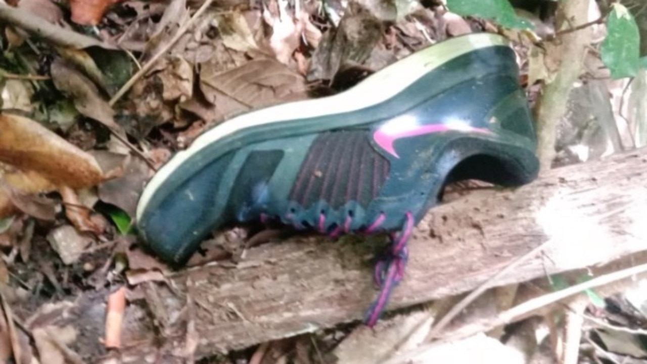 Nicole Sauvain-Weisskopf’s shoe was found near the waterfall. Picture: Viral Press/Australscope