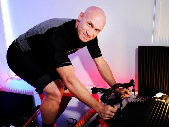 Stephen Lane has taken his cycling to a new level while in self-isolation, by competing in virtual races.