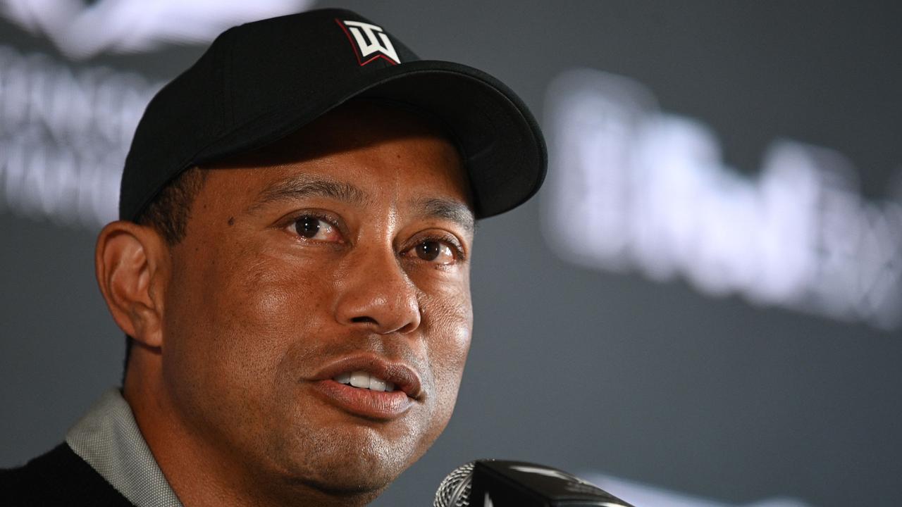 Tiger Woods is still not ready for competitive golf. Picture: Robyn Beck / AFP