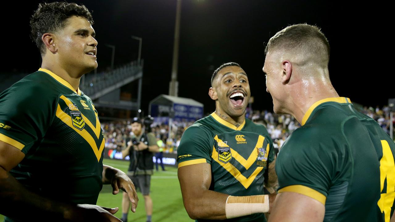 Latrell Mitchell, Josh Addo-Carr and Jack Wighton