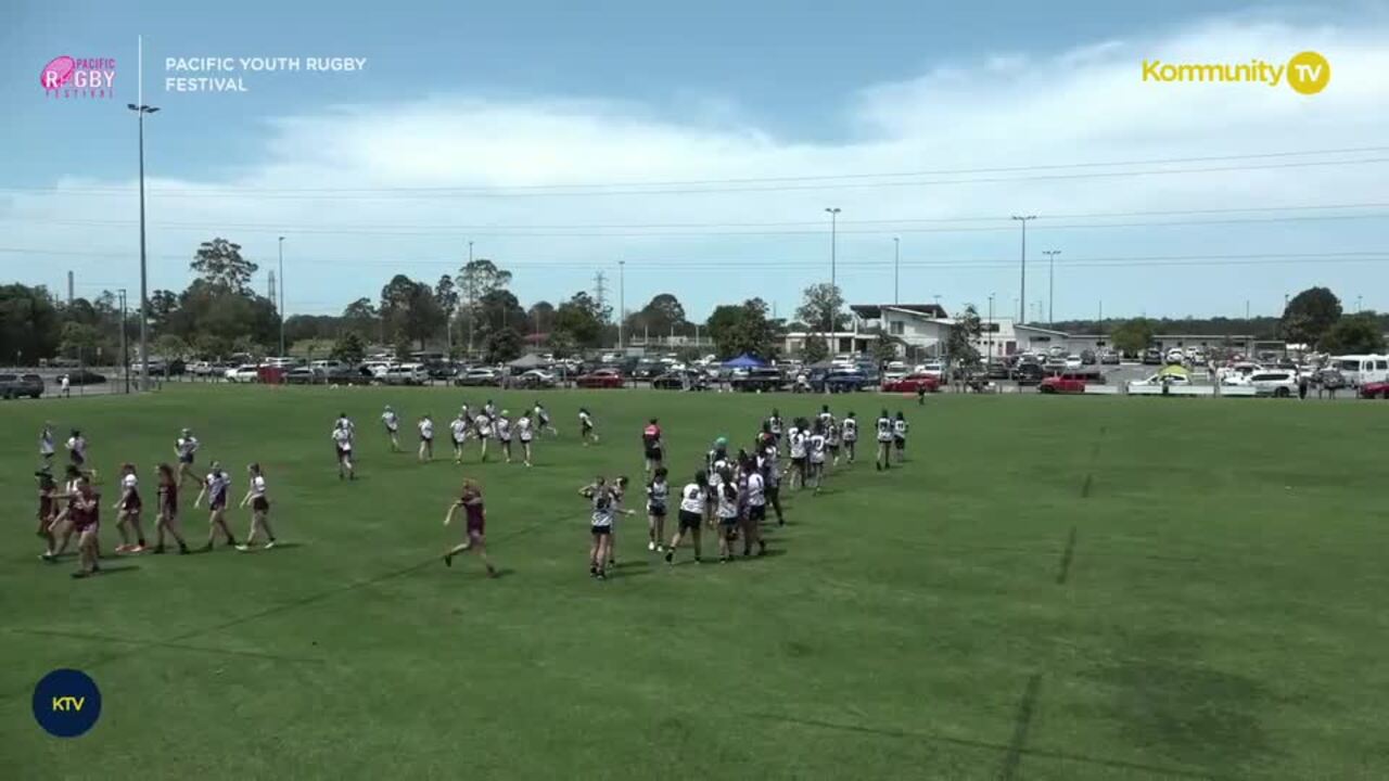 Replay: Queensland Barbarians v Queensland Fiji (U14 girls) - 2024 Pacific Youth Rugby Festival Day 1