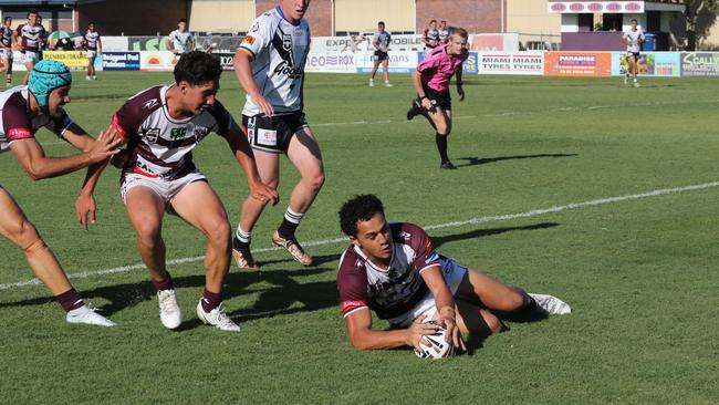 Izayah Petricevich scores for Burleigh this season. Pic Mike Batterham