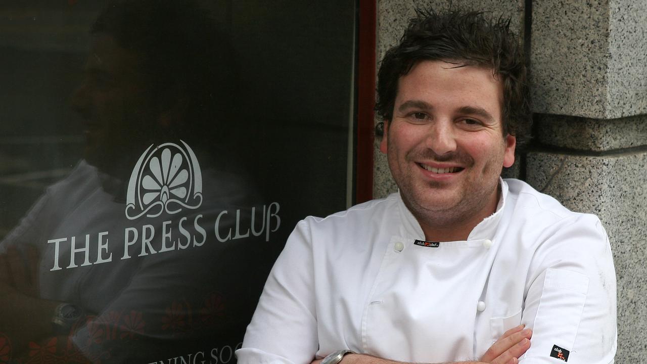 George Calombaris outside The Press Club in 2006 ahead of its launch.