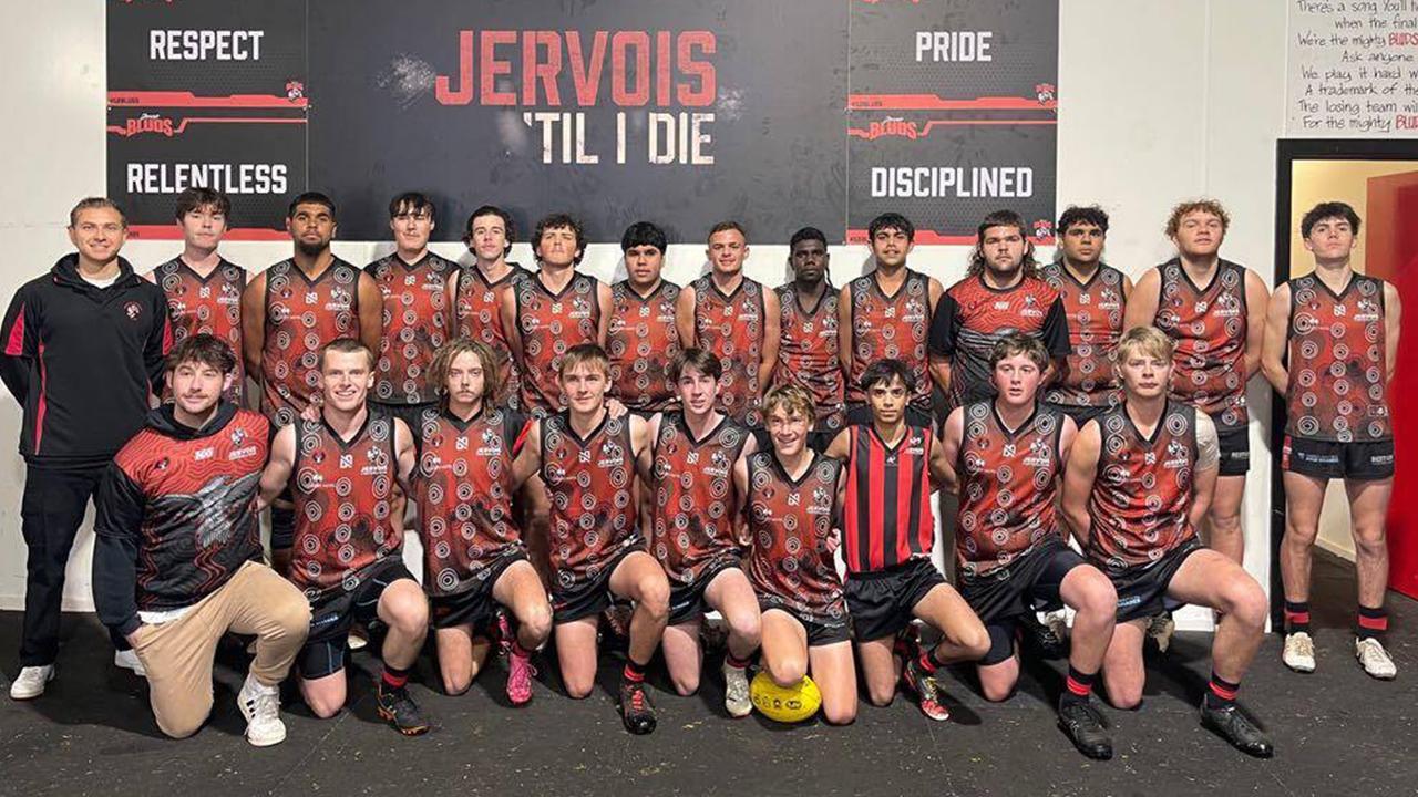 Tyson Freund (far left), was captain of the Jervois Football Club under 18 side. Picture: Facebook