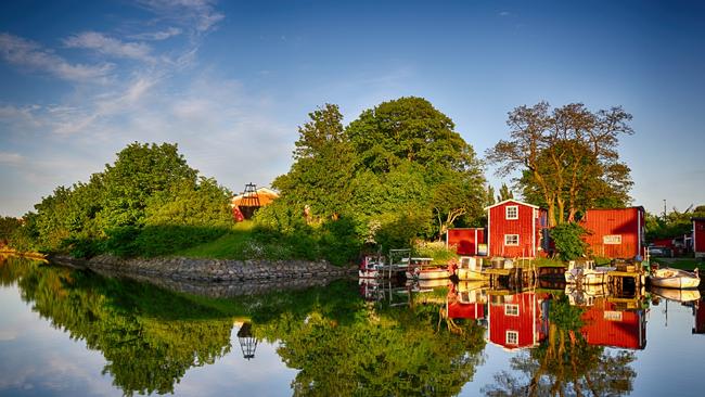 The canals of Malmo, Sweden.