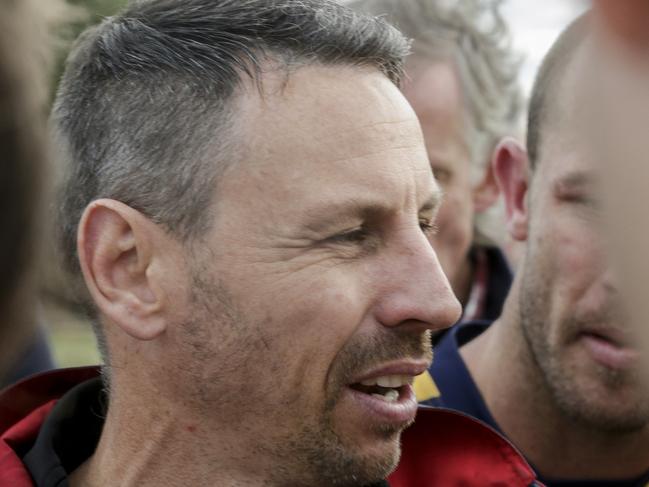 VAFA football: Old Brighton v Old Melburnians. Old Melbournians coach Nathan Brown. Picture: Valeriu Campan