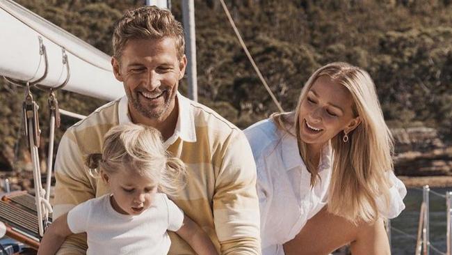 Anna Heinrich and Tim Robards with their daughter, Elle. Picture: Seed Heritage