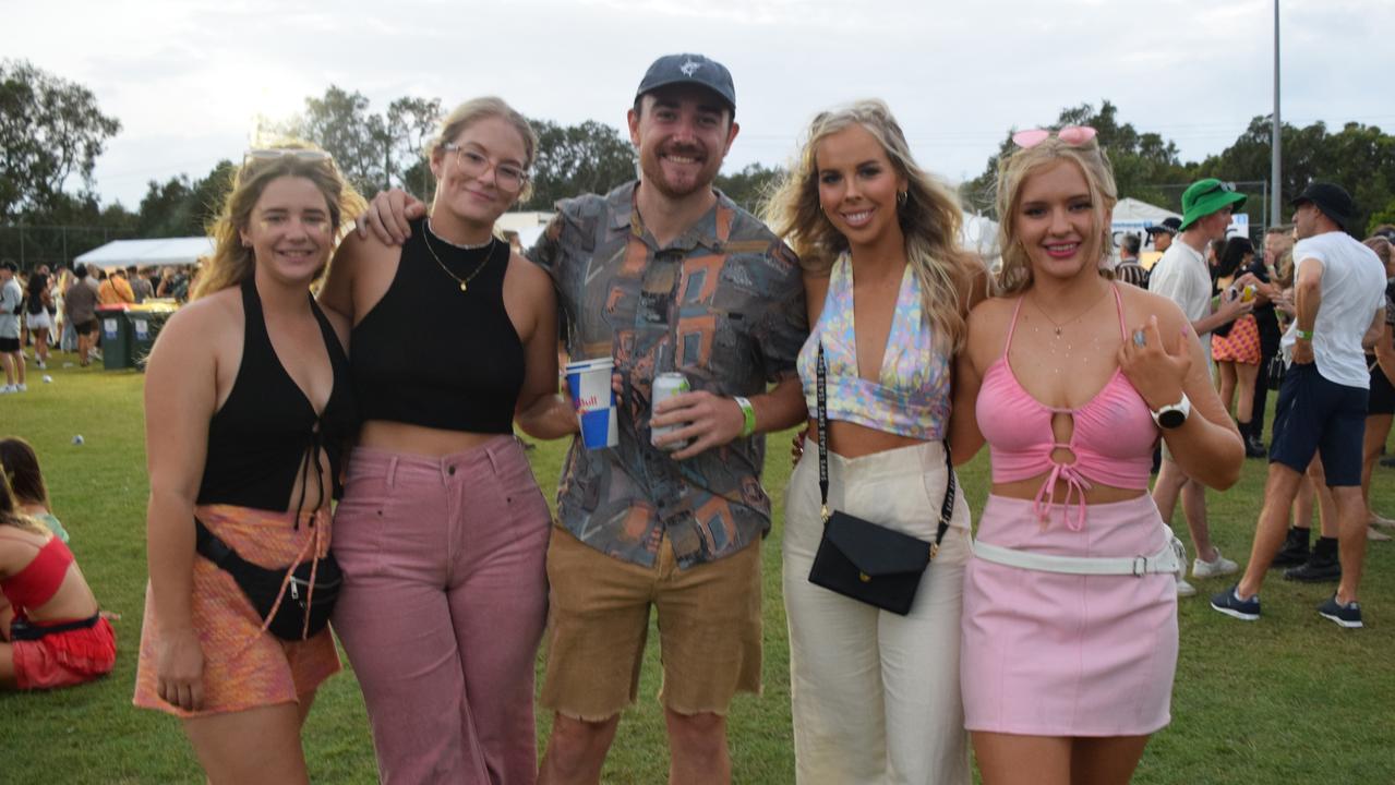 Festival-goers at The Jynx House Amplified music festival in Coolum