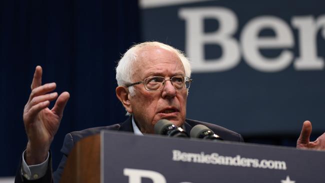 Democratic Presidential candidate Bernie Sanders. Picture: AFP