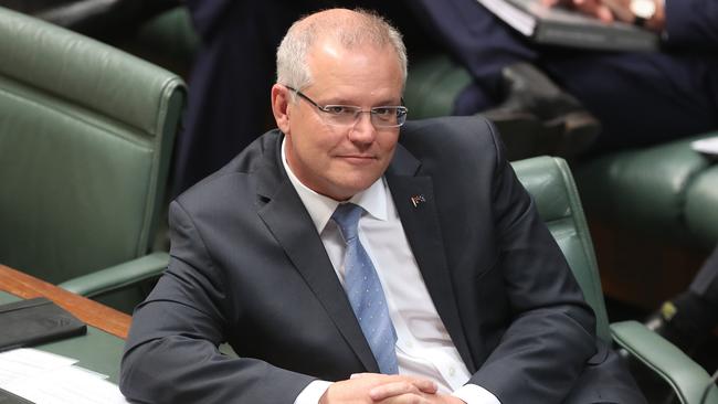 PM Scott Morrison in Question Time. Picture: Kym Smith