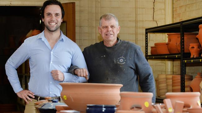 Local business: Sam Millard from Chiropractic at Magill and John Bennett from Bennett's Pottery have welcomed news the revamp is a step closer. Picture: Roger Wyman