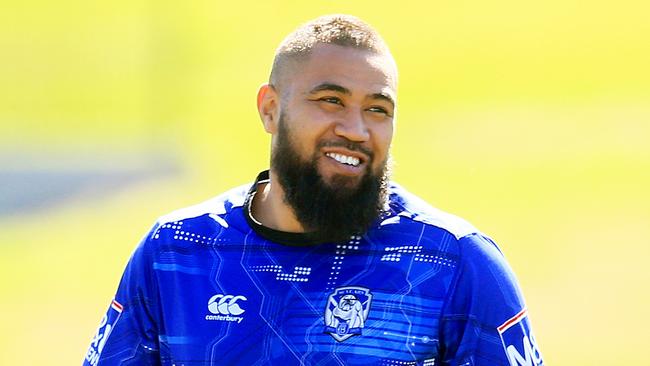 Frank Pritchard at  Canterbury Bulldogs training at Belmore Sports Ground. pic Mark Evans