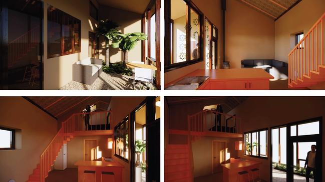 A look inside the tourist cabins proposed for the property. Picture Supplied