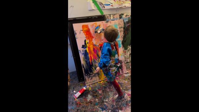 140624_Toddler's paintings sell for up to $16K