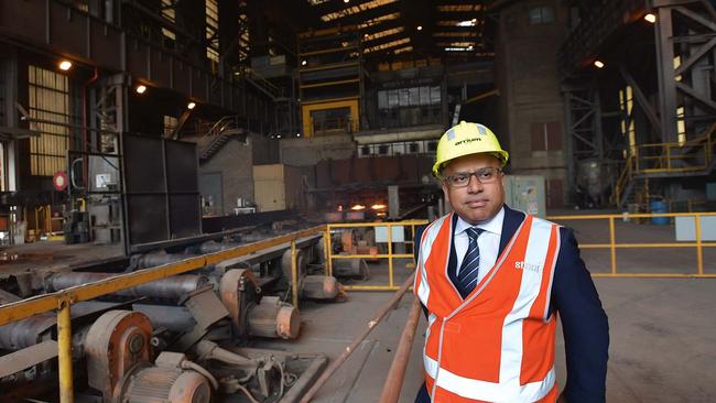 GFG Alliance executive chairman Sanjeev Gupta at the Whyalla steelworks.