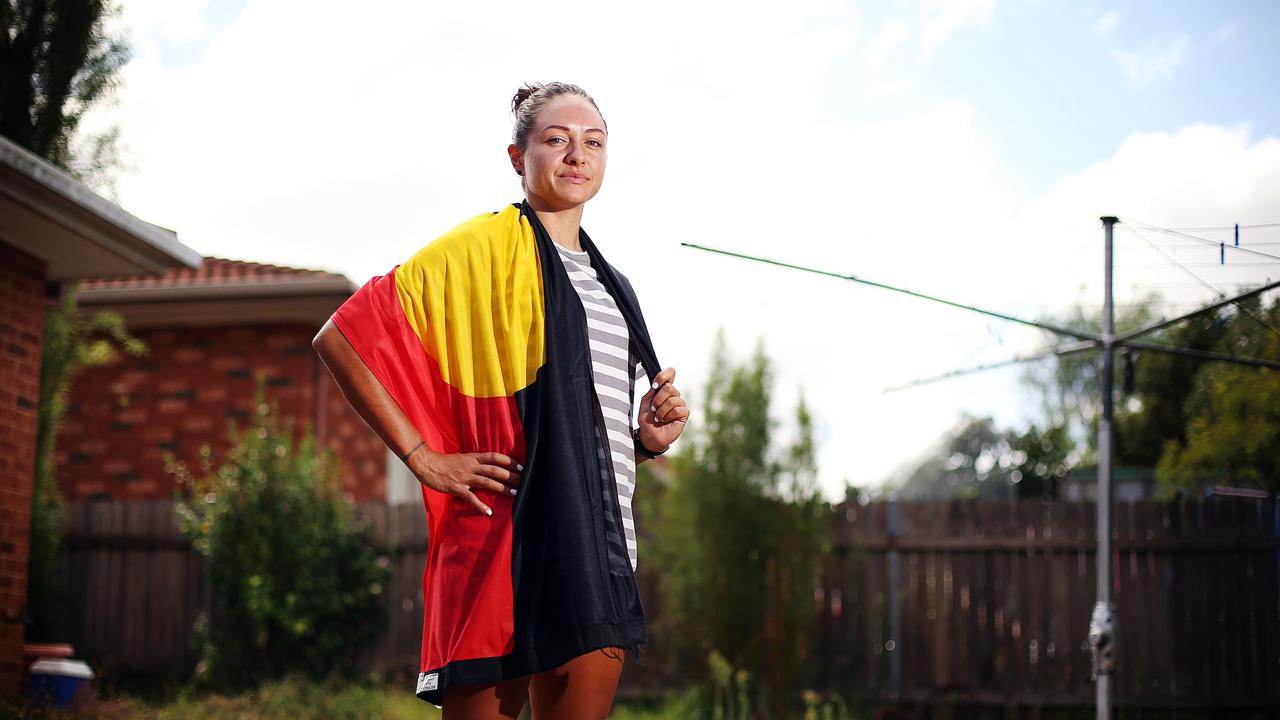 Indigenous Australian football player and Matildas star Kyah Simon opens up. Picture: Sam Ruttyn