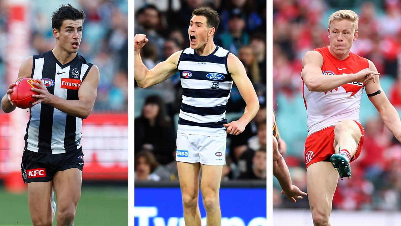 Nick Daicos, Jeremy Cameron and Isaac Heeney.