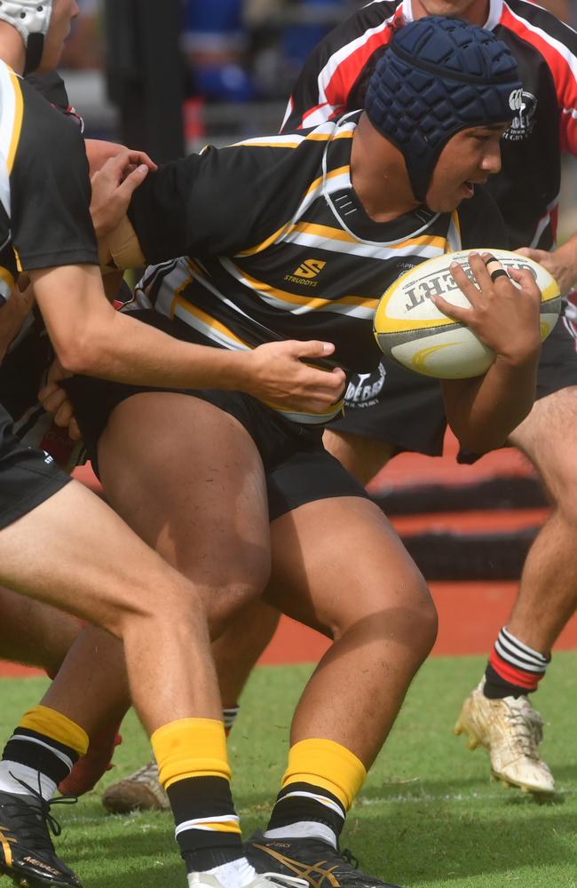 QLD Rugby Union State Championships (17-18 years boys) at the Townsville Sports Precinct. Saturday May 24. Wide Bay against Capricorn. Picture: Evan Morgan