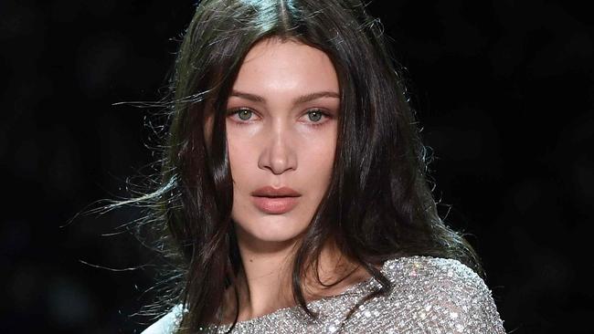 Bella Hadid walks for Alexandre Vauthier during the 2017 spring/summer Paris Fashion Week.