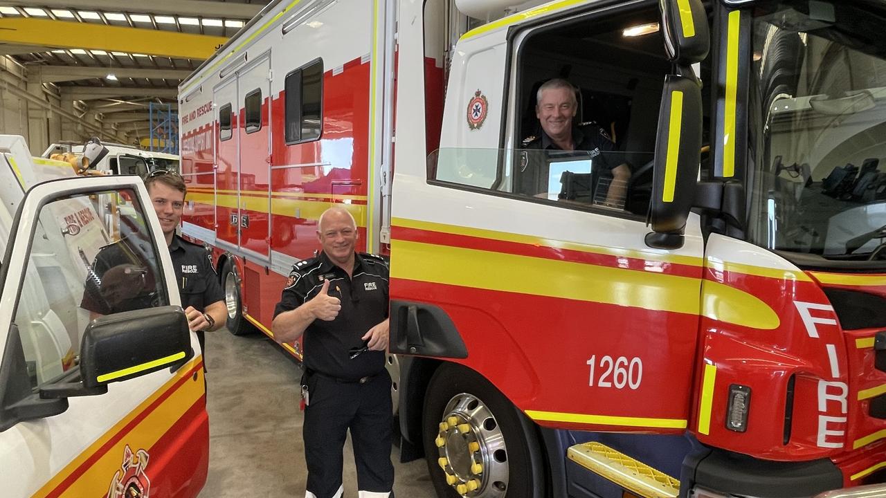 A Strike team of six trucks and 10 personnel have left Townsville to support crews who have been working to contain a fire burning between Einasleigh and Forsayth. Picture: Queensland Fire Department