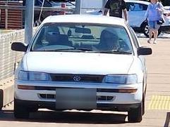 Aman drove his car down Palm Cove jetty on Thursday afternoon, leaving locals and fishermen stunned. Photo: Facebook/Aaron Locke.