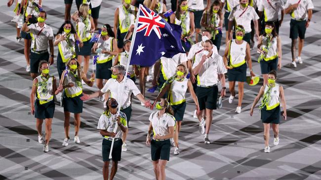 T\Australian athletes will be banned from staying to support their peers