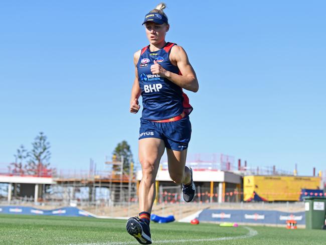 Erin Phillips is working hard to return soon from her ACL injury. Picture: Tom Huntley