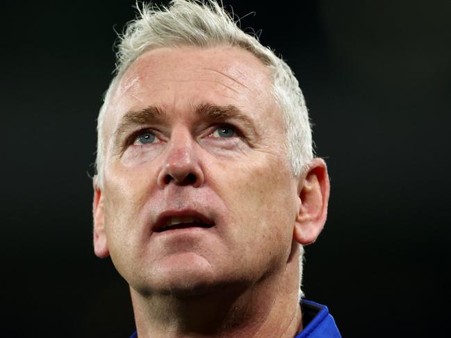 MELBOURNE, AUSTRALIA - JUNE 23: Adam Simpson, Senior Coach of the Eagles looks on after losing the round 15 AFL match between Essendon Bombers and West Coast Eagles at Marvel Stadium, on June 23, 2024, in Melbourne, Australia. (Photo by Quinn Rooney/Getty Images)