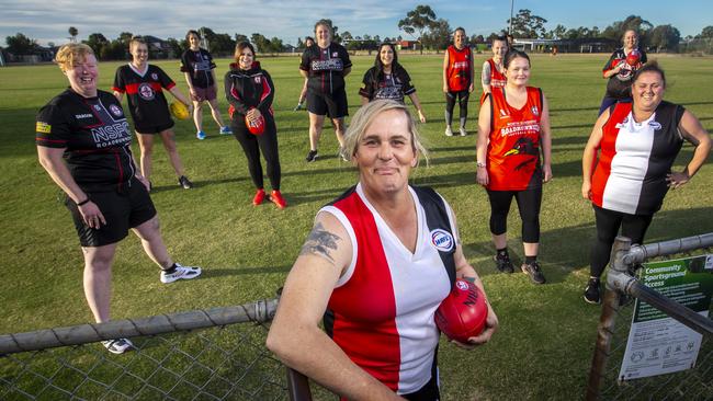 Mia Smith is a Western Football League’s first transgender player and says her teammates have become like family. Picture: Wayne Taylor