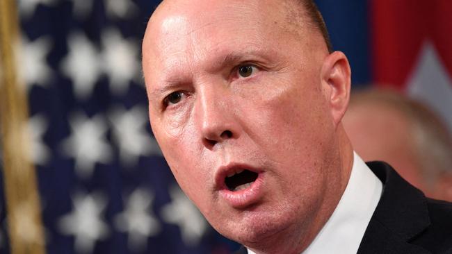 Defence Minister Peter Dutton. Picture: AFP