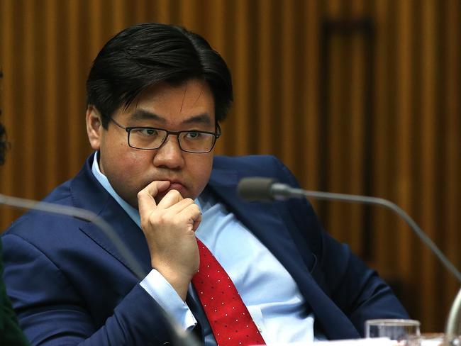 Dr Tim Soutphommasane, Race Discrimination Commissioner  appearing at a senate estimates hearing at Parliament House in Canberra. Picture Kym Smith