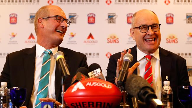 David Koch, Chairman of the Power and Tony Cochrane, Chairman of the Suns. (Photo by Michael Willson/AFL Media/Getty Images)