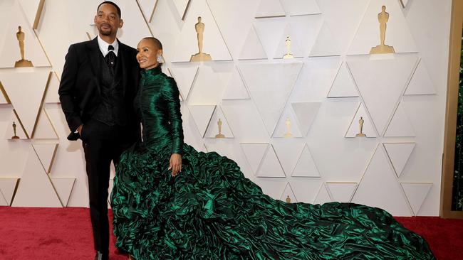 Will Smith and Jada Pinkett Smith were all smiles as they arrived at the awards ceremony. Picture: Mike Coppola/Getty/AFP