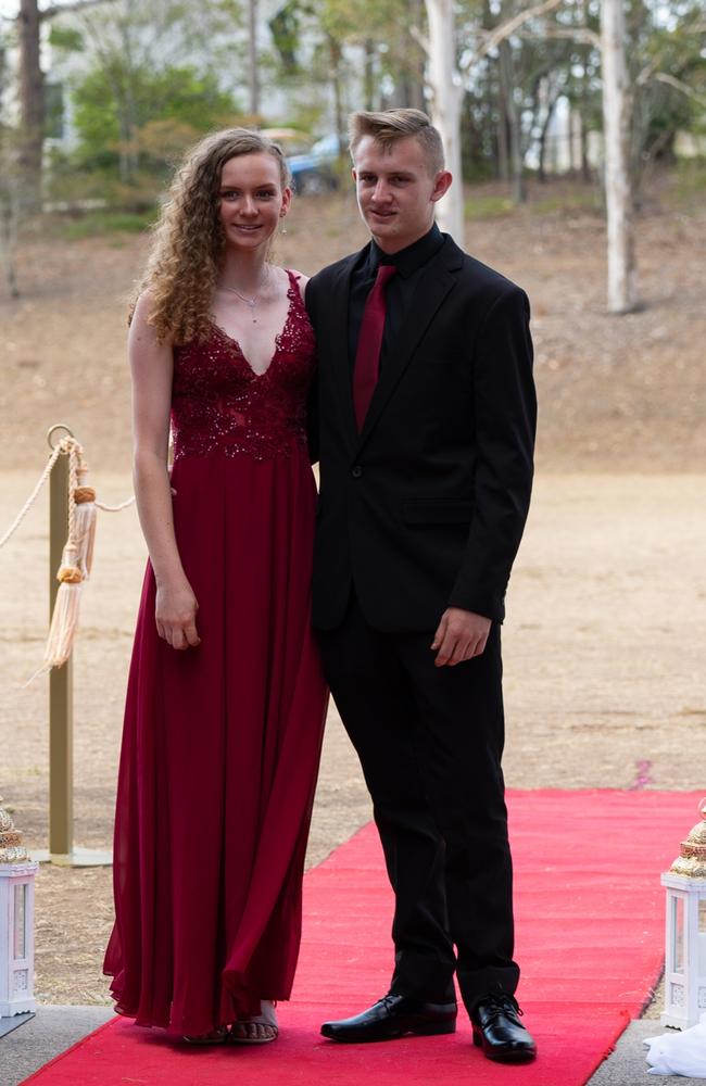 Blake Mullaly and Kate Long arrive at the Gympie State High School formal 2023. November 16, 2023. Picture: Christine Schindler