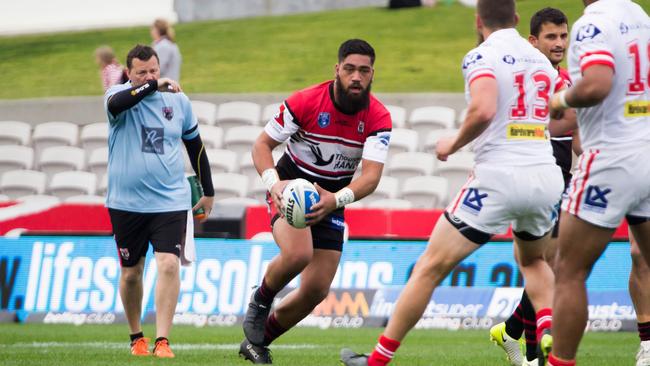 North Sydney Bears forward Piki Rogers - Intrust Super Premiership | Round 23 | Illawarra Vs North Sydney | Jubilee Oval | 12/08/2017. Photo Steve Little www.redandblackzone.com.