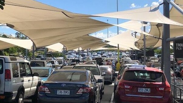 Packed car park at Westfield Helensvale on the northern Gold Coast.