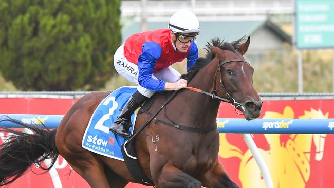 Ameena ridden by Mark Zahra wins the Stow Storage Solutions Handicap at Caulfield The Heath Racecourse on March 13, 2024 in Caulfield, Australia. (Photo by Pat Scala/Racing Photos via Getty Images)