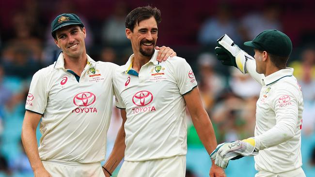 Mitchell Starc bullied Salman out with a bouncer barrage. Picture: Getty