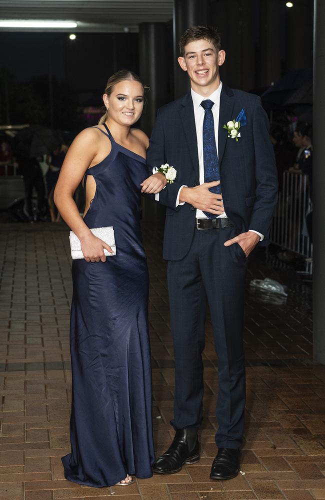 Layla Collins partners Nathan Voss to the Toowoomba Grammar School formal at Rumours International, Wednesday, November 13, 2024. Picture: Kevin Farmer