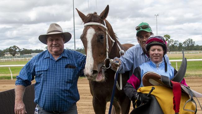 Bush racing owner and hobby trainer Rodney Hay (left). Picture: Paul McInally/Three Way Photos.