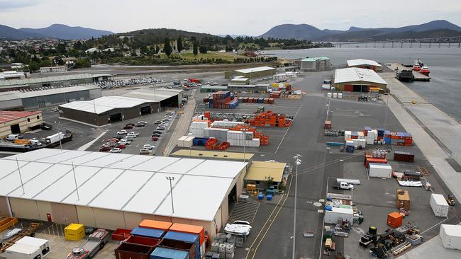 The Macquarie Point site on Hobart’s waterfront. Picture: SAM ROSEWARNE