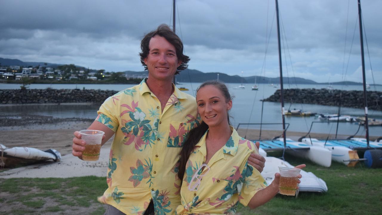 Matt Hart and Shyla King from Bribie Island celebrated New Year at the Whitsunday Sailing Club. Picture: Laura Thomas