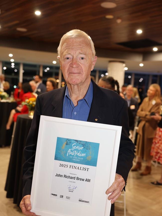 John Richard Brew at the Gold Coast Australian of the Year Awards 2025 at Sky Point for Gold Coast at Large. Picture, Portia Large.