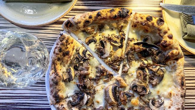 The mushroom pizza at Ventuno. Picture: Jenifer Jagielski