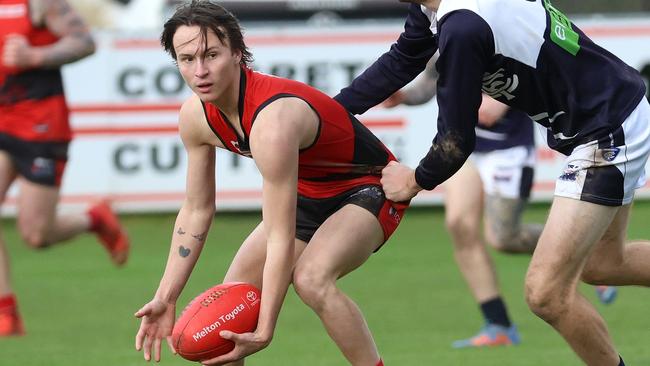 Darcy Lockens in action for Romsey. Picture: Hamish Blair