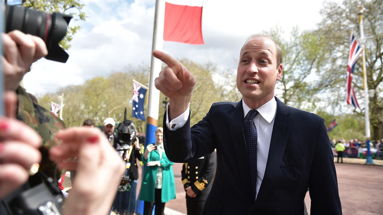 Prince William completed the royal A team on the Coronation eve walkabout. Picture: Getty Images