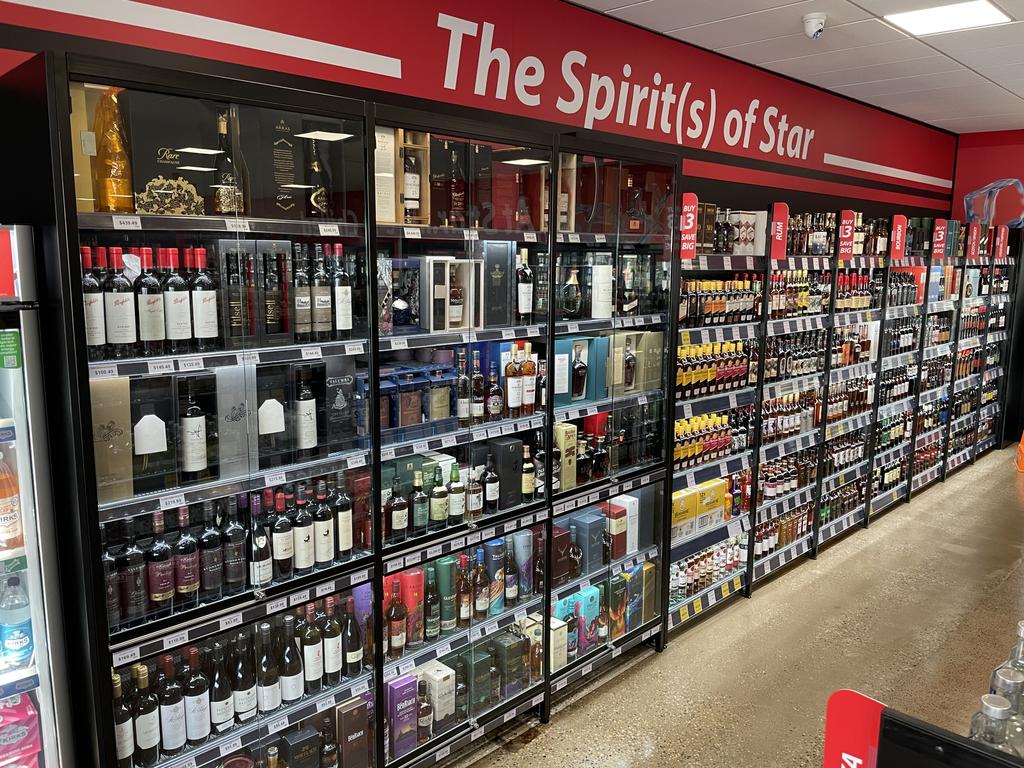 The new Star Liquor warehouse has some high-end whiskies in stock. Picture: Leighton Smith.