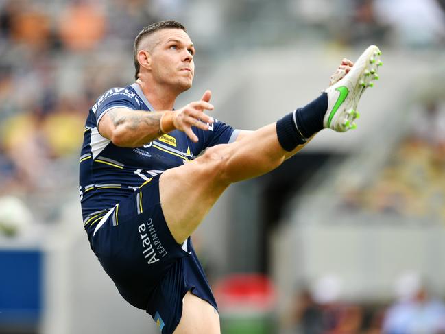 Ben Hampton. NRL; North Queensland Cowboys Vs Canterbury-Bankstown Bulldogs at Queensland Country Bank Stadium, Townsville. Picture: Alix Sweeney