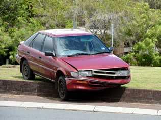 Car finds bizarre resting place in Tweed.